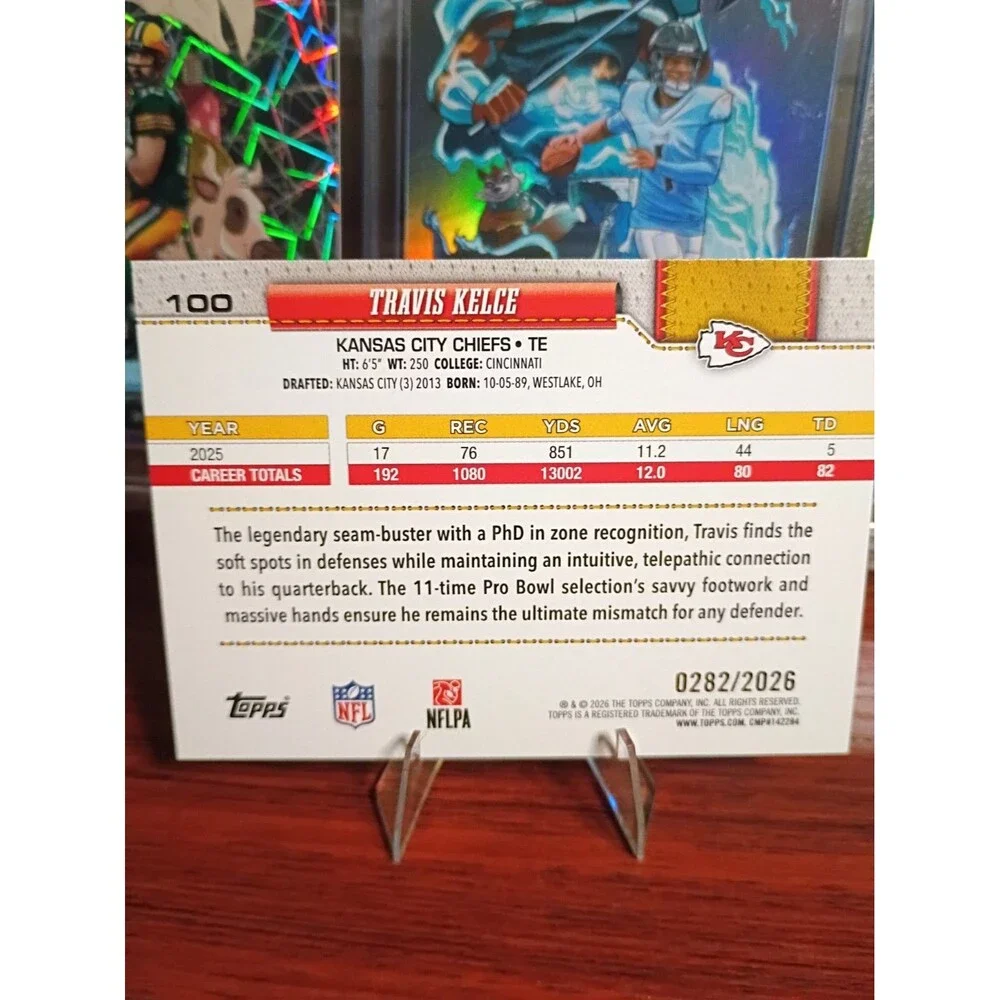 Travis Kelce 2026 Topps Flagship Gold /2026 Serial Numbered